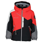 Obermeyer Kids Orb Jacket for Toddler, Little, and Big Kids - Fleece Chin Warmer, Interior Stash Pocket, and Cosy Jacket Red 7 Little Kid One Size