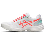 ASICS Women's Upcourt 4 Indoor Sport Shoes, 7, White/Sunrise RED