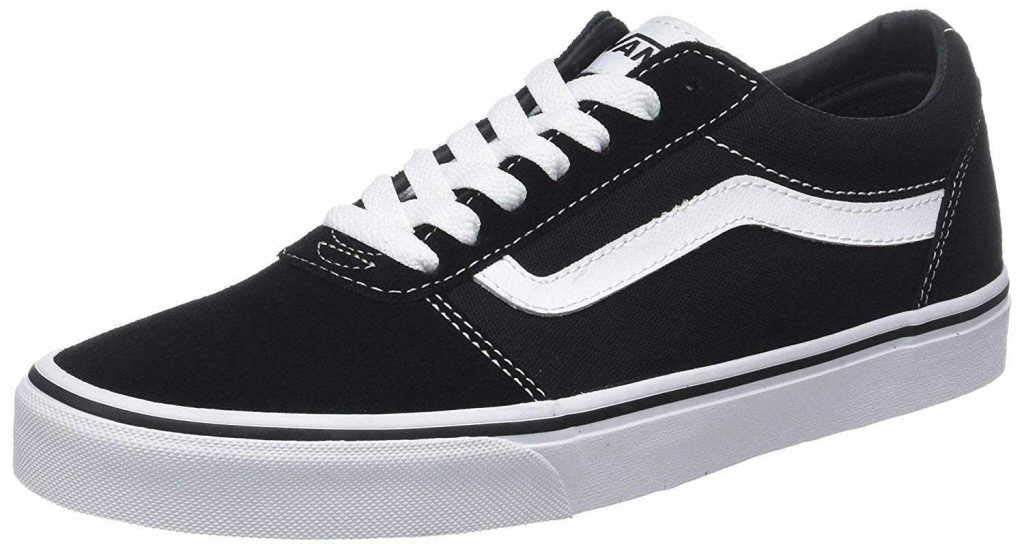Vans Men's Ward Sneaker 7 Suede Canvas Black White