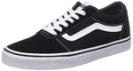 Vans Men's Ward Sneaker, Suede Canvas Black White, 16