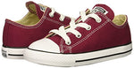 Converse Baby-Girl's Chuck Taylor All Star 2018 Seasonal Low Top Sneaker, Maroon, 2 M US Infant