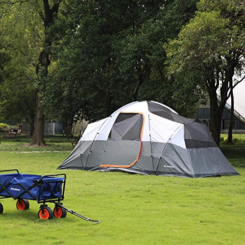 EchoSmile Camping Instant Tent, 8 Person Camping Tent, Waterproof Dome Tent with Rainfly, Portable Tent with Carry Bag for 3 Seasons, Easy Setup for Camping, Hiking and Outdoors