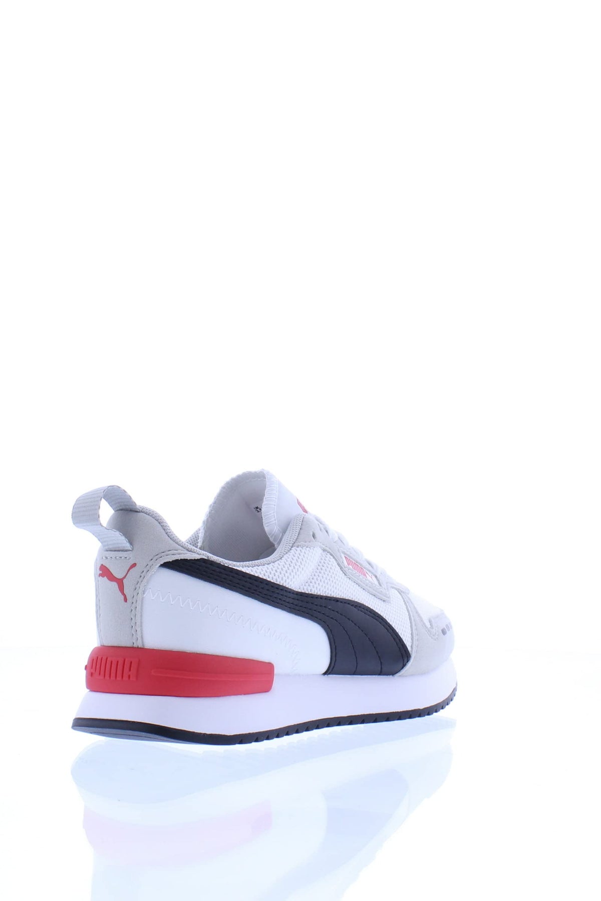 PUMA R78 Jr Boys' Youth Sneaker 4 M US Big Kid White-Black-High Risk Red