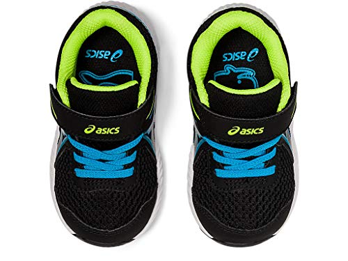 ASICS Baby Boy's Contend 7 TS (Toddler) Black/Digital Aqua 9 Toddler M