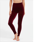 SPANX Velvet Leggings Rich Burgundy SM 27