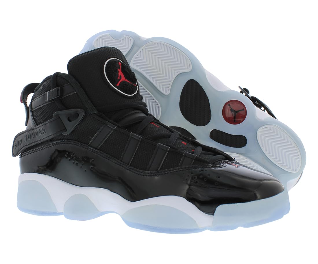Jordan Boy's 6 Rings (Big Kid) Black/Gym Red/White 5.5 Big Kid M