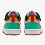 Nike Court Borough Low Recraft (DV5457-004, Black/Bronzine/Light Armory Blue/Playful Pink) Size 2.5