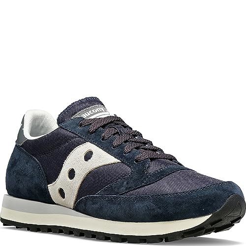 Saucony® Originals Jazz 81 Shoes for Men and Women – Wolverine Suede Upper – Cushioned Sockliner Navy/Gray Men's 9.5, Women's 11 Medium