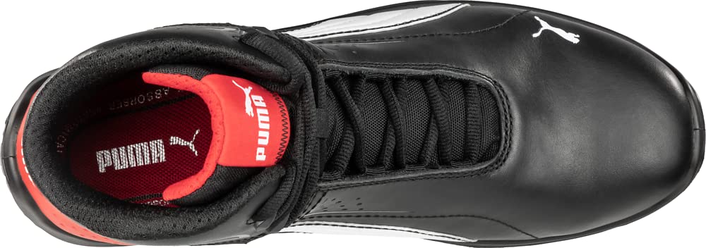 PUMA Men's Touring Black Mid Industrial Shoe, 10