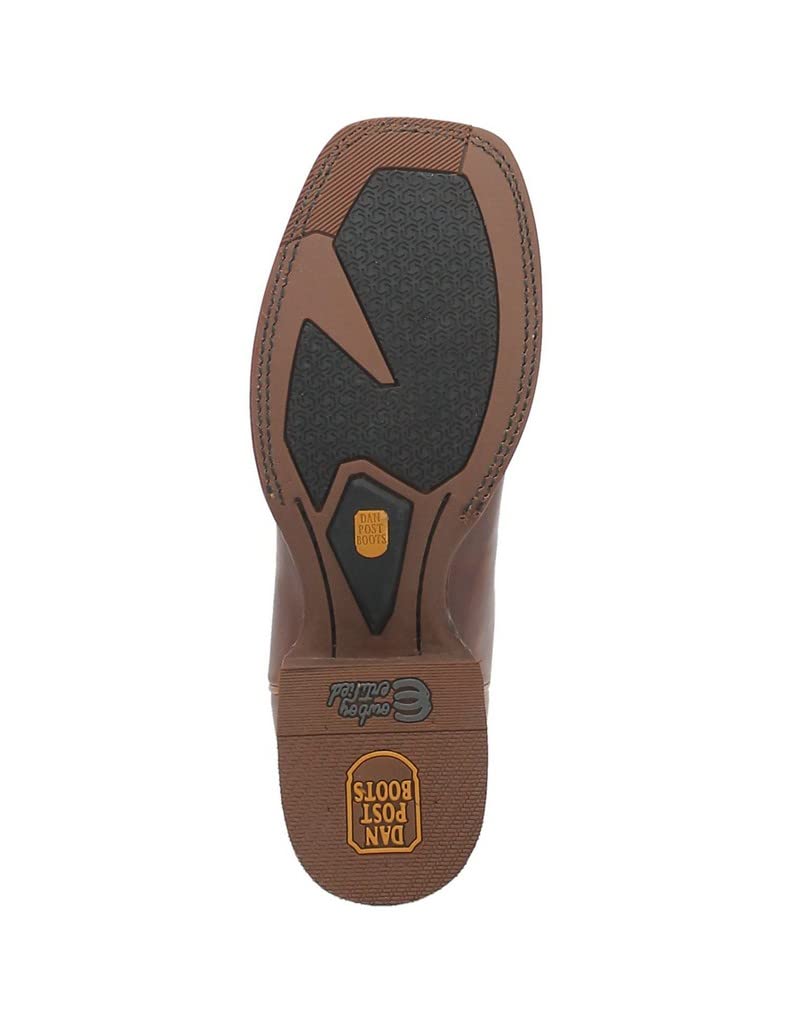 Dan Post Men's Cogburn Performance Leather Western Boot Broad Square Toe Tan 12 EE