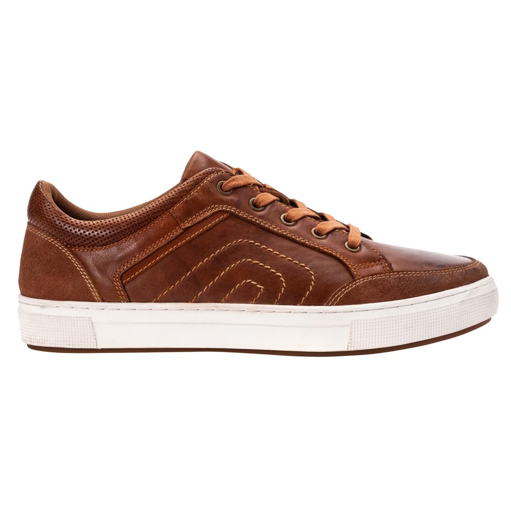 Propét Mens Kellen Skate Shoe, Tan, 11 XX-Wide US