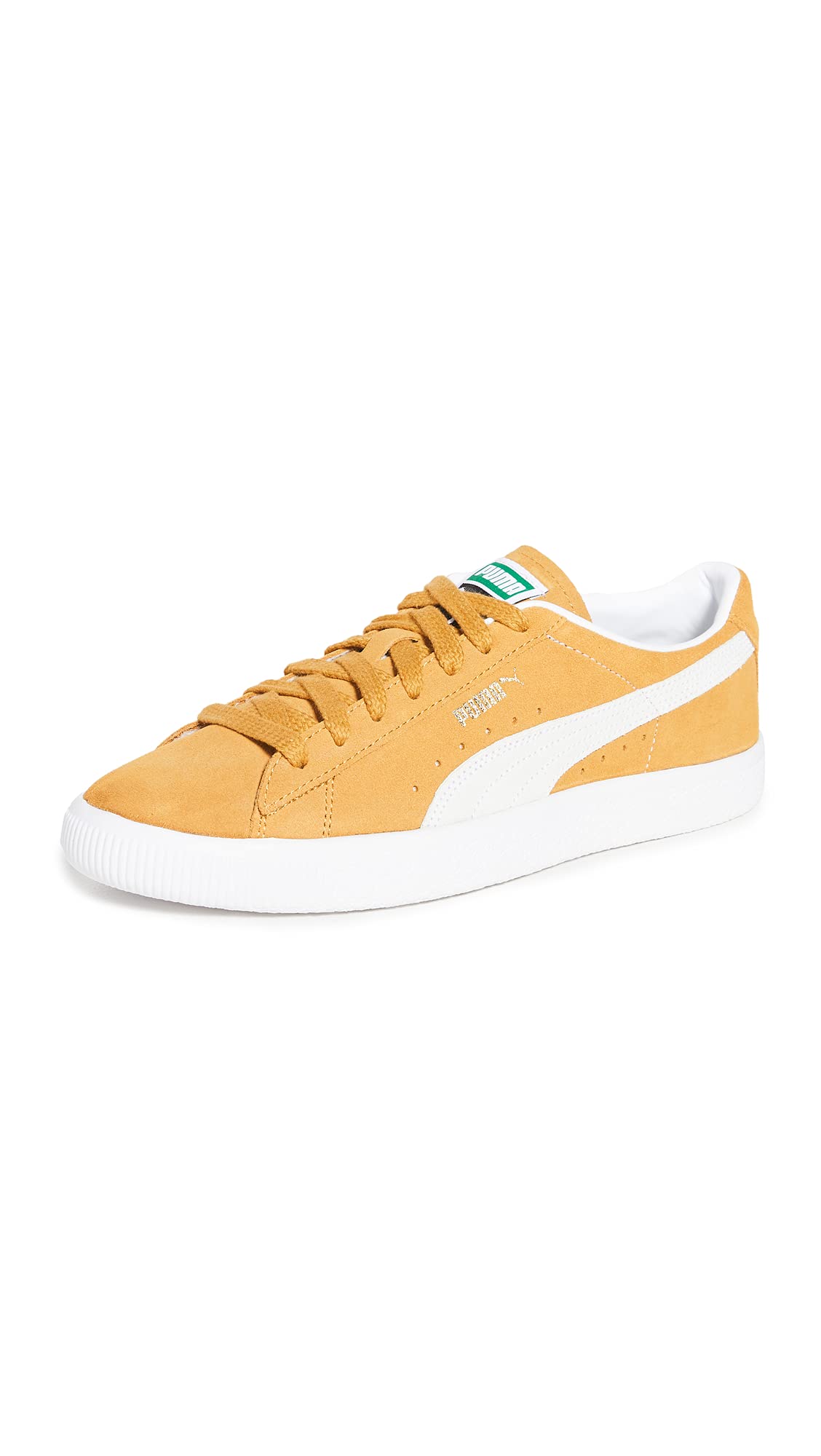 PUMA Select Men's Suede VTG Sneakers, Honey Mustard/Puma White, 10.5 Medium US