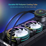 NexiGo CPU Liquid Cooler with Dual PWM Fans, 240mm Radiator, ARGB Lighting, 5V 3 Pin ARGB Header Extender, Computer Liquid Cooling System for AMD/Intel