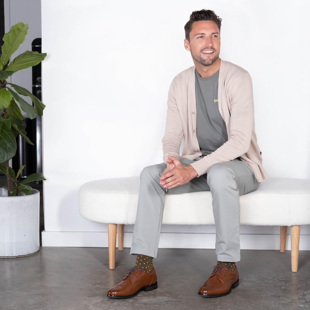 DOCKERS Mens Garfield Dress Cap Toe Oxford Shoe - Wide Widths Available, Tan, 10.5 M