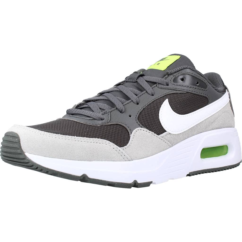 Nike Boy's Air Max SC Shoe, White, University Red, 4 Big Kid