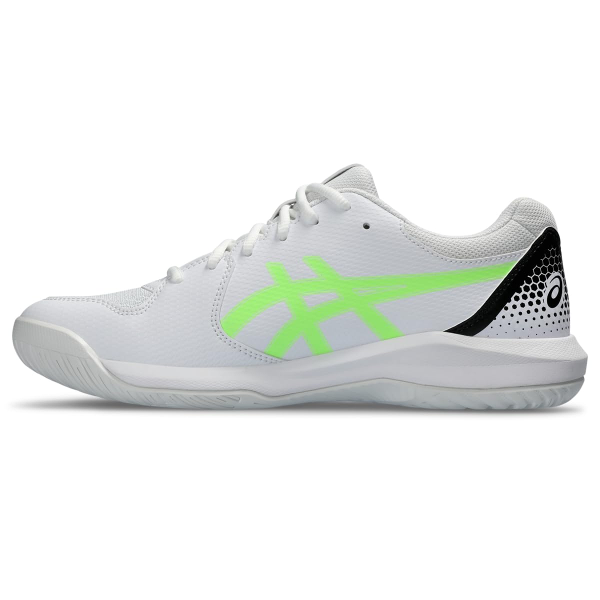 ASICS Men's Gel-Dedicate 8 Pickleball Tennis Shoe, 6, White/Lime Burst