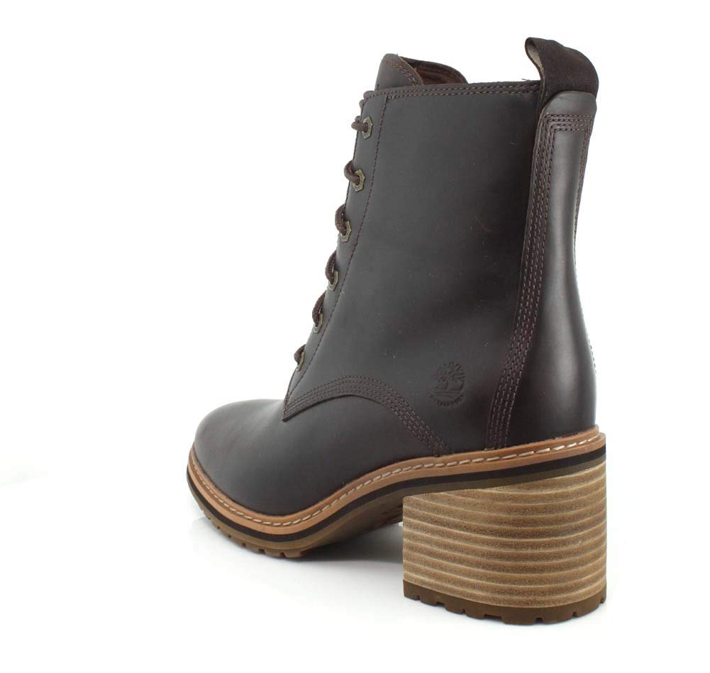 Timberland Women's Sienna High Waterproof Side Zip Boot Fashion, Dark Brown Full Grain, 10 M US