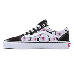 Vans Men's Old Skool Sneaker, (Hibiscus Check) Black, Size 6, 7.5 Women/6 Men