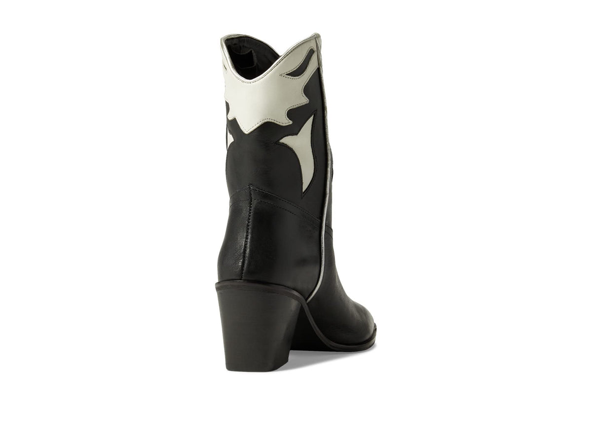 42 GOLD Bartlett Boots for Women Offers Leather Upper, Synthetic and Textile Lining, and Snip Toes and Stacked Block Heels Black Leather 6.5 M