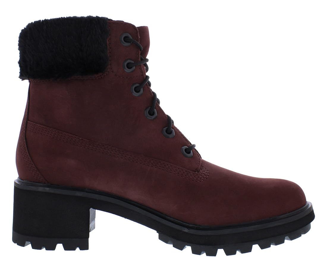 Timberland Women's Kinsley 6" Waterproof Boot, Burgundy Nubuck, 7.5