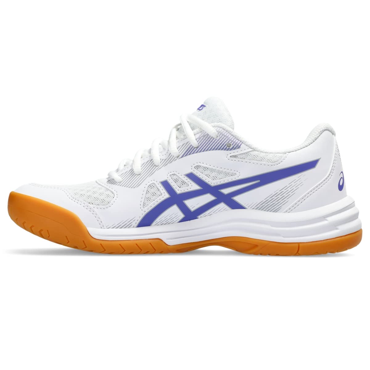 ASICS Women's Upcourt 5 Volleyball Shoes, 11.5, White/Blue Violet
