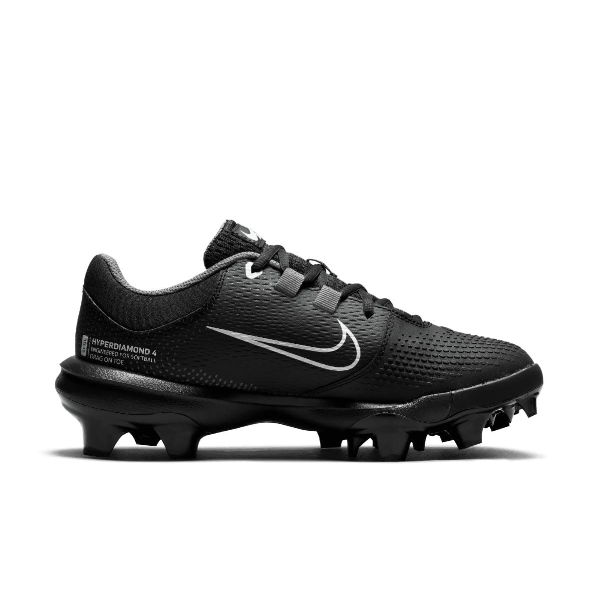 Nike Women's Hyperdiamond 4 Pro Molded Softball Cleats Black | Gray Size 6 Medium
