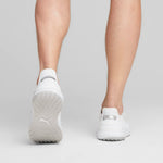 PUMA Golf Men's Ignite Elevate Wide Golf Shoe, Puma White-Puma Silver, 12.5