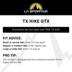 La Sportiva Mens TX Hike GTX Hiking Shoes, Charcoal/Moss, 10