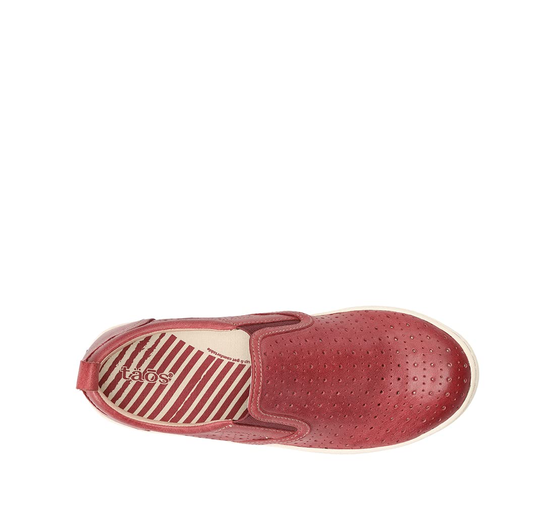 Taos Footwear Women's Court Warm Red Sneaker 6 M US