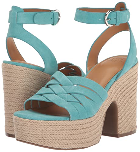 Marc Fisher LTD Women's Oaten Wedge Sandal, Medium Blue 420, 5