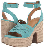 Marc Fisher LTD Women's Oaten Wedge Sandal, Medium Blue 420, 5