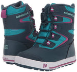 Merrell Snow Bank 3.0 Waterproof Boot, Navy/Turq, 5 US Unisex Big Kid
