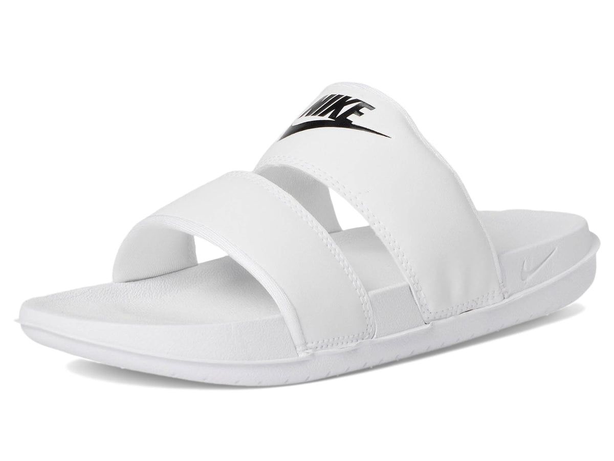 Nike Women's Offcourt Duo Slide Sandal, White/Black/White, 10