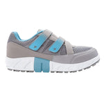Propet Women's Matilda Strap Sneaker, Grey/Blue, 07 2E US