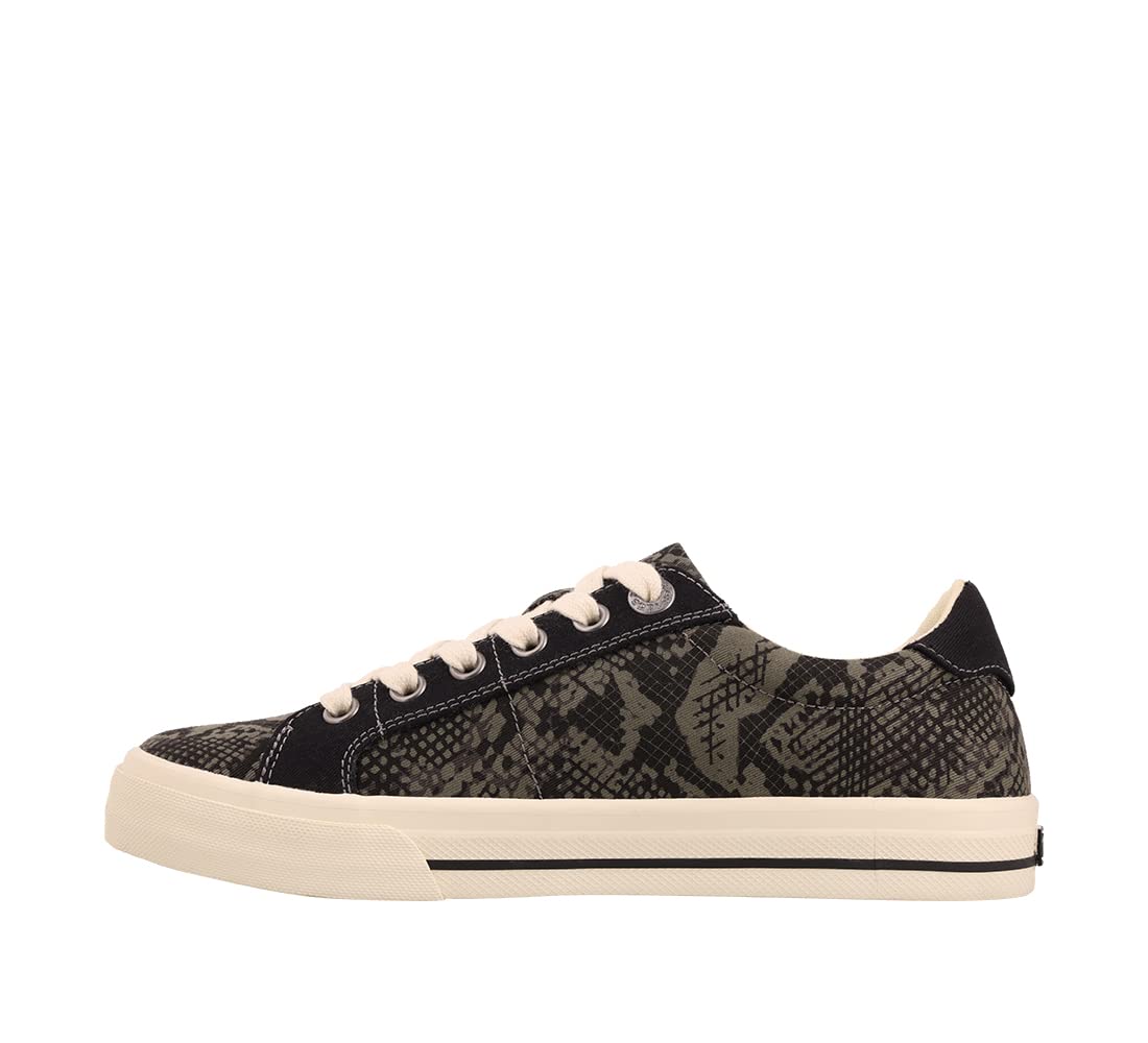 Taos Footwear Women's Shooting Star Sneaker 9 Olive Snake Multi