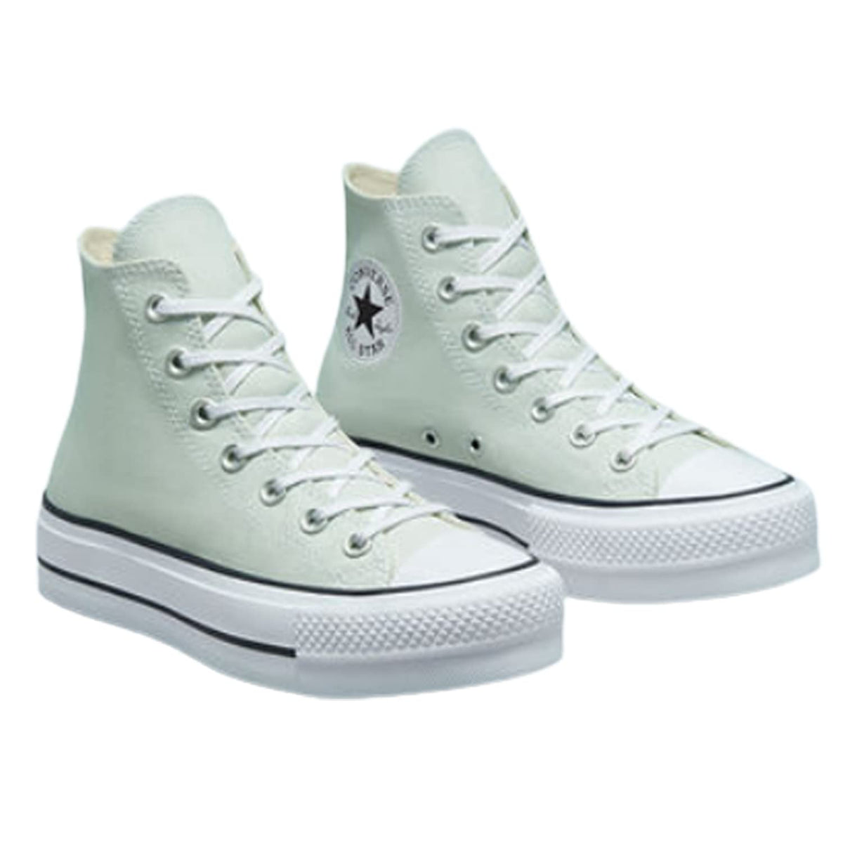 Converse Unisex Chuck Taylor All Star High Top Platform Sneaker - Light Silver/Black/White 8.5 Women/6.5 Men