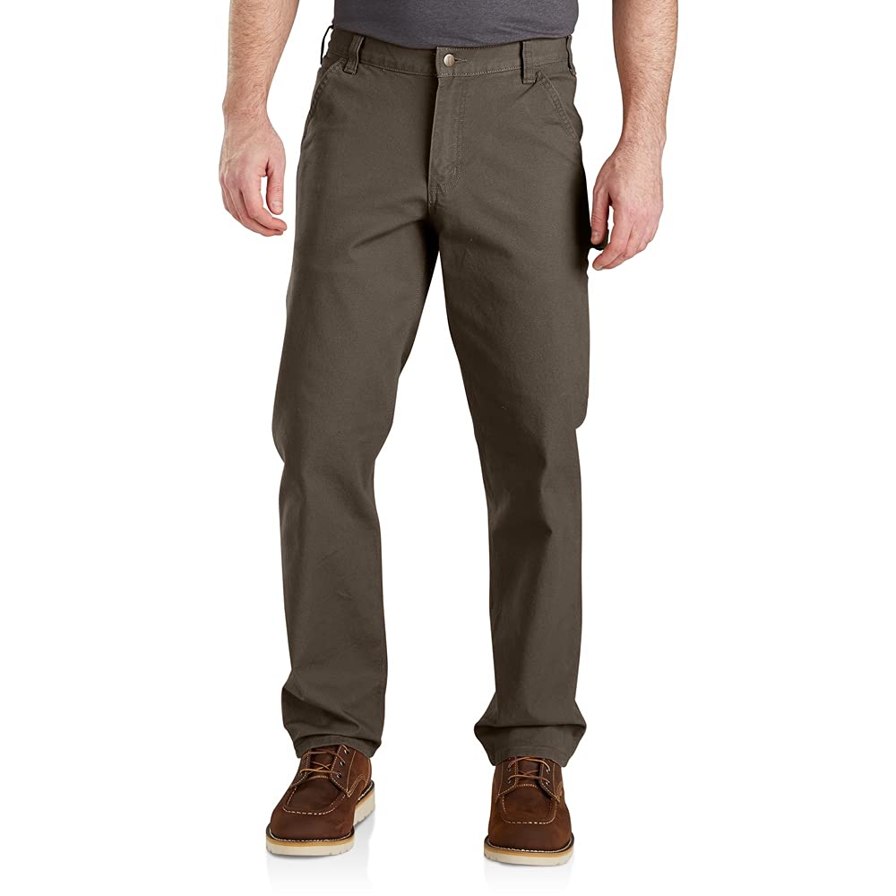 Carhartt mens Rugged Flex Relaxed Fit Duck Dungaree Work Utility Pants, Tarmac, 30W x 28L US