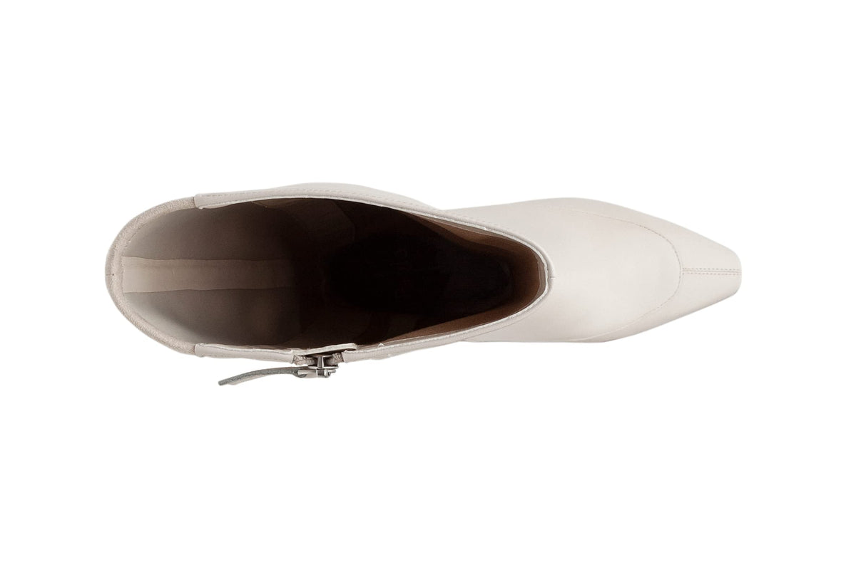 Linea Paolo - Jaime -Womens Mid-Height Heel Knee High Stretch Fashion Boots Cream Leather/Stretch Suede 6M