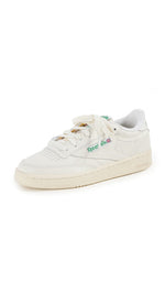 Reebok womens CLUB C 85 VINTAGE,CHALK/ALABAS/GLEGRN,9.5