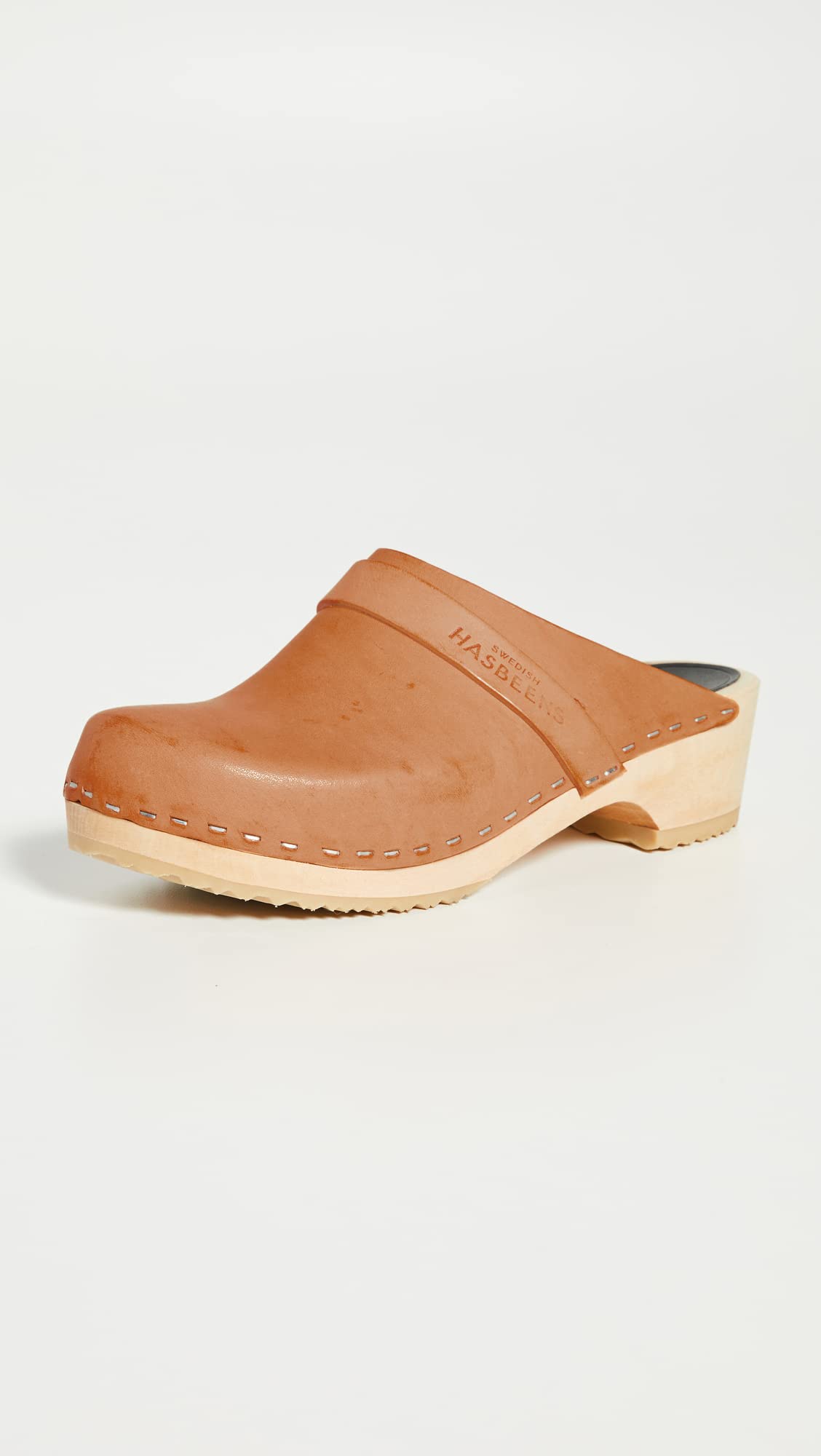 swedish hasbeens Women's Swedish Husband Clog,Nature,5 M US