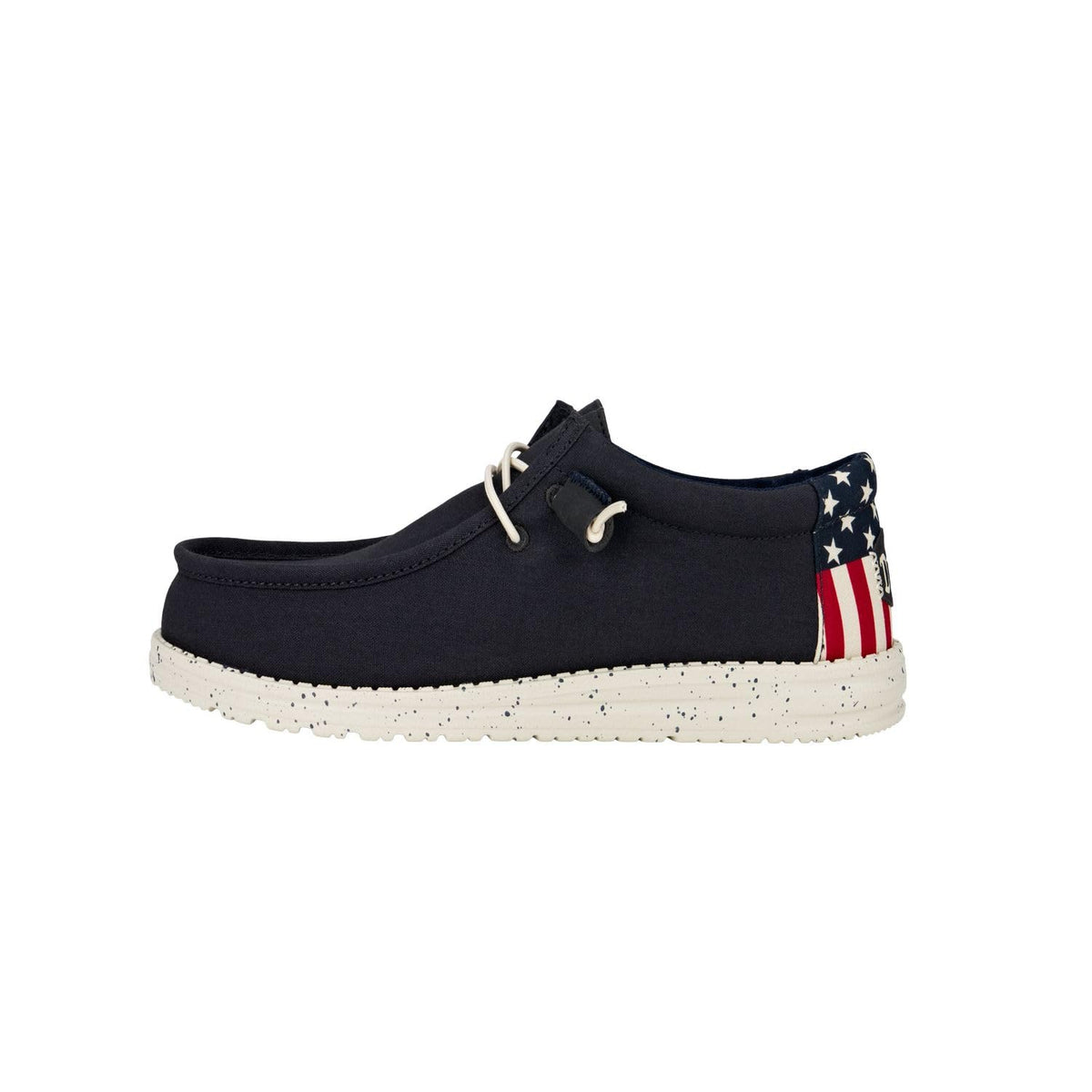 Hey Dude Boy's Wally Americana Navy White Size 10 | Toddler's Shoes | Toddler Slip-on Loafers | Comfortable & Light-Weight