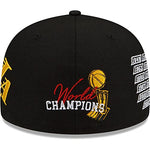 New Era LA Los Angeles Lakers 59FIFTY 17x NBA World Champions Count The Rings Fitted Cap, Hat (US, Numeric, 8, Black)