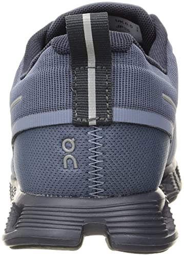 On Men's Cloud 5 Waterproof Sneakers, Metal/Navy, Blue, 7 Medium US