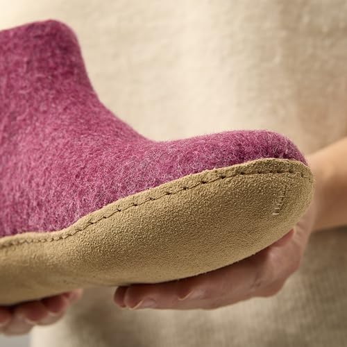 Glerups Wool Boot Leather Outsole Cranberry EU 38 (US Women's 7.5-8) Medium