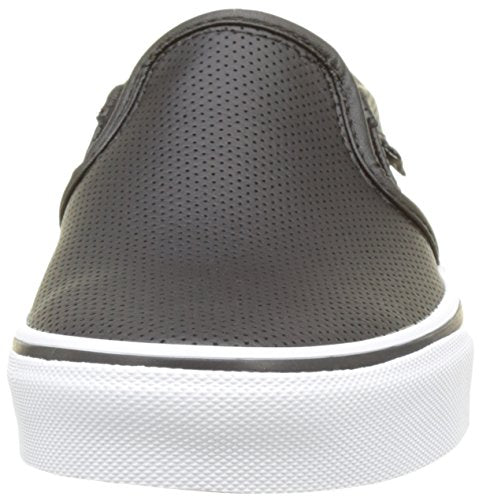 Vans Women's WM Asher Sneakers, Black(Black(perf Leather), 11