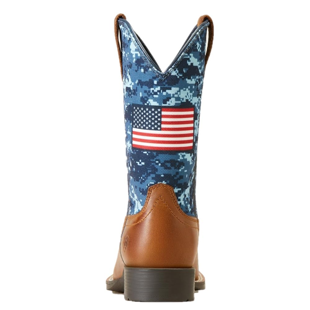Ariat Unisex Kids' Patriot Western Boot 12 Big Kid Grand Canyon/Blue Camo
