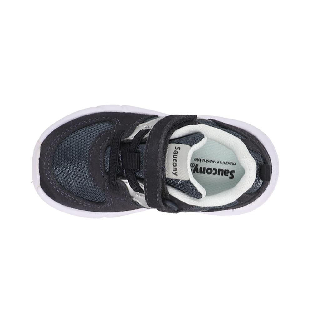 Saucony Jazz LITE 2.0 Sneaker, Navy/Silver, 10 US Unisex Little Kid