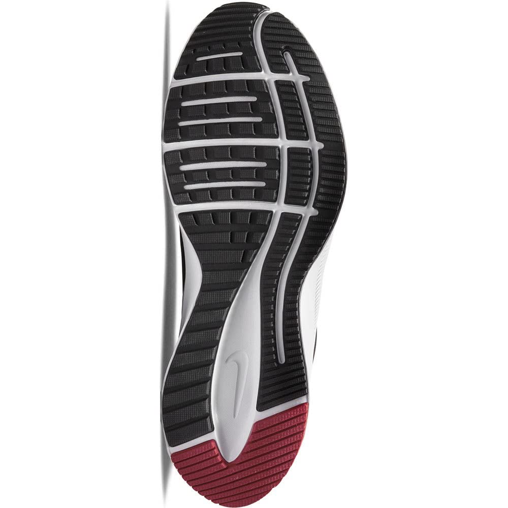 NIKE Men's Race Running Shoe, Black University Red White Dk Smoke Grey, 9