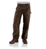 Carhartt Men's Loose Fit Washed Duck Double-Front Utility Work Pant 44W x 34L Dark Brown