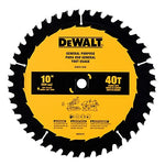 DEWALT Table Saw Blade, 10", 40 Tooth, with Fine Finish, Ultra Sharp Carbide (DWA11040)